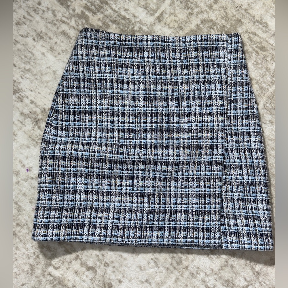 Adam Lippes Blue Tweed Skirt - Picture 4 of 8